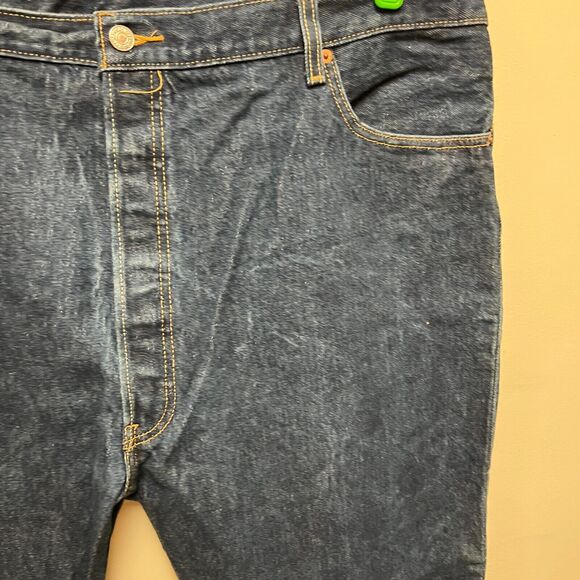 Levis 501 Double XX Straight Blue Button Fly Jeans Mens 48 x 30 See MEas - Picture 8 of 8